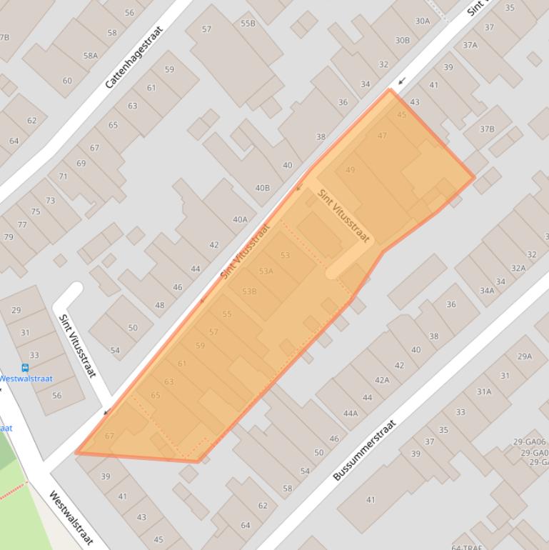 Kaart van postcodegebied 1411PS.