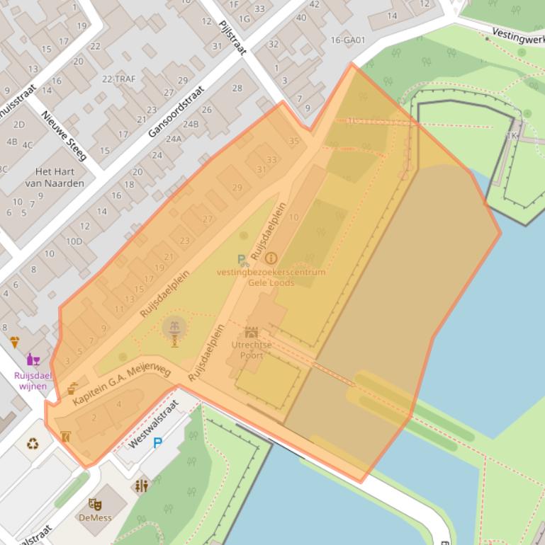 Kaart van postcodegebied 1411RD.