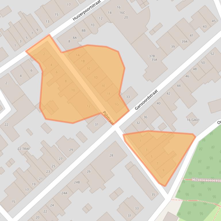 Kaart van postcodegebied 1411RE.