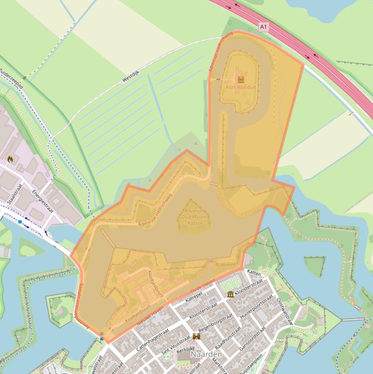 Kaart van postcodegebied 1411RZ.