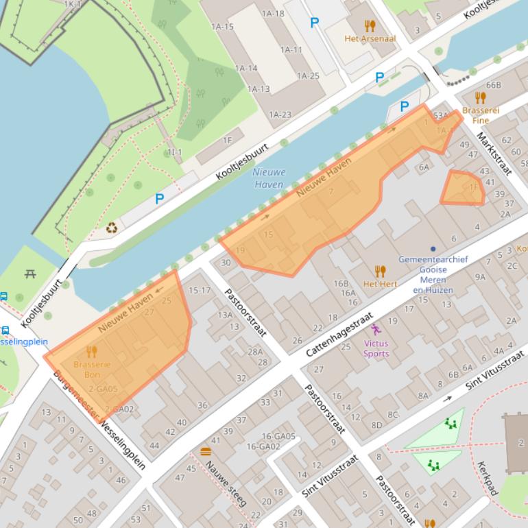 Kaart van postcodegebied 1411SG.