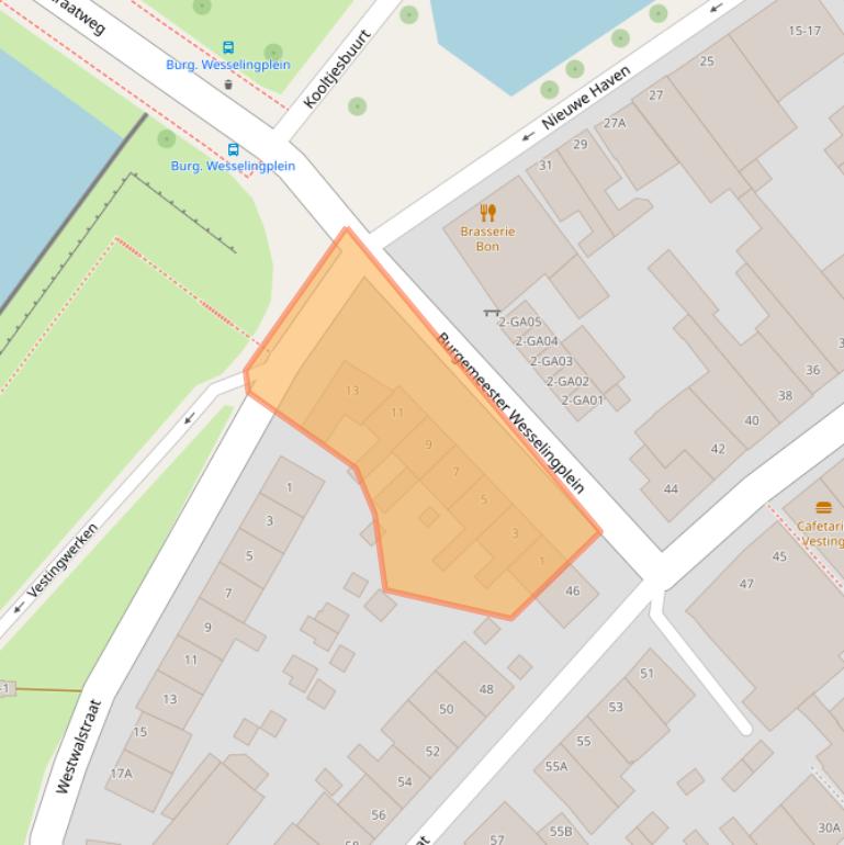 Kaart van postcodegebied 1411SH.