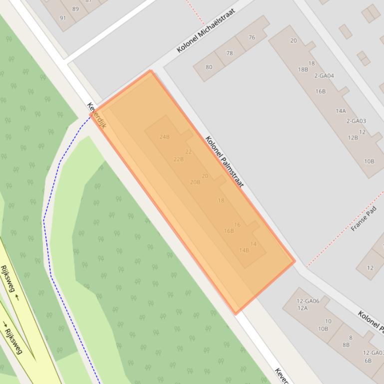 Kaart van postcodegebied 1411SR.