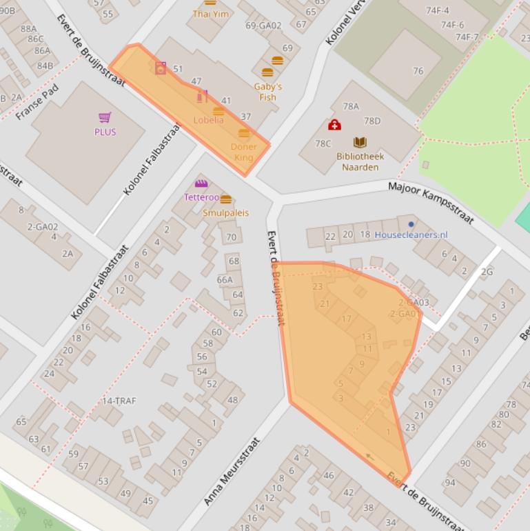 Kaart van postcodegebied 1411SX.