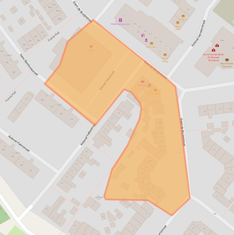 Kaart van postcodegebied 1411TC.