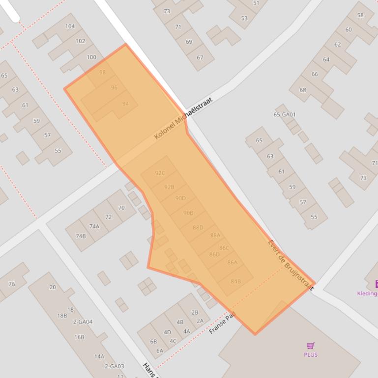 Kaart van postcodegebied 1411TD.