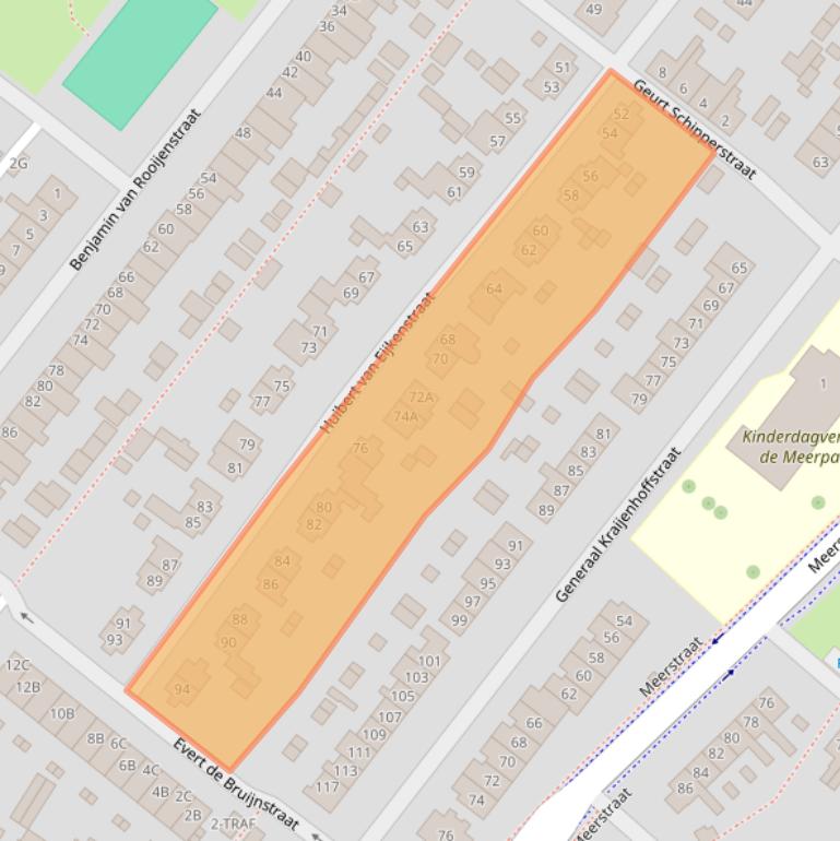 Kaart van postcodegebied 1411TN.