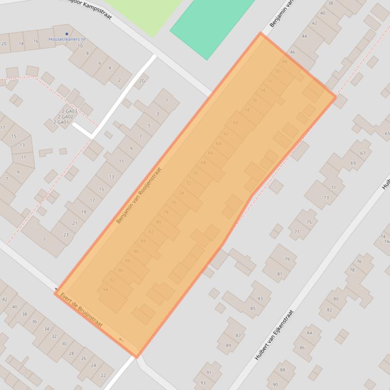 Kaart van postcodegebied 1411TX.