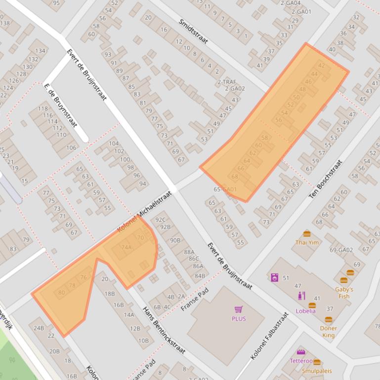 Kaart van postcodegebied 1411VP.