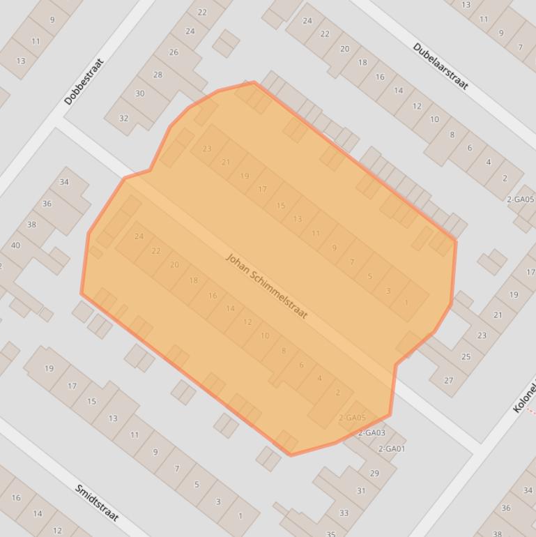 Kaart van postcodegebied 1411VS.
