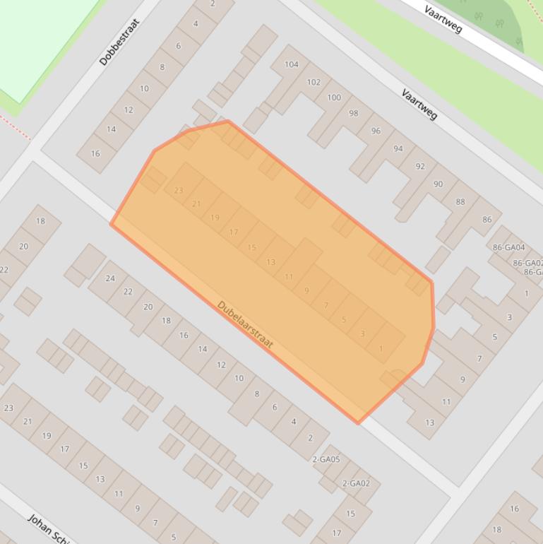 Kaart van postcodegebied 1411VT.