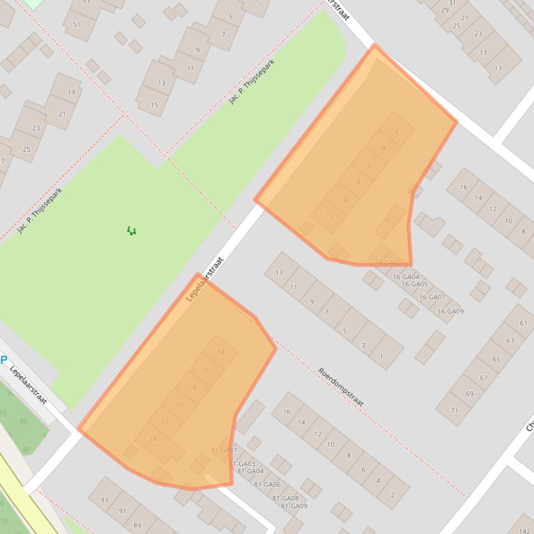 Kaart van postcodegebied 1411XH.