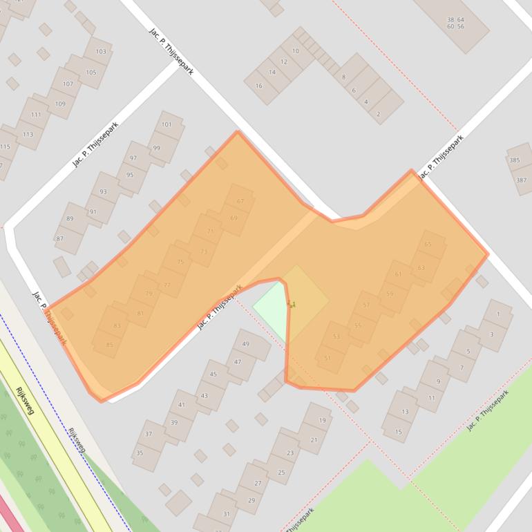 Kaart van postcodegebied 1411XK.