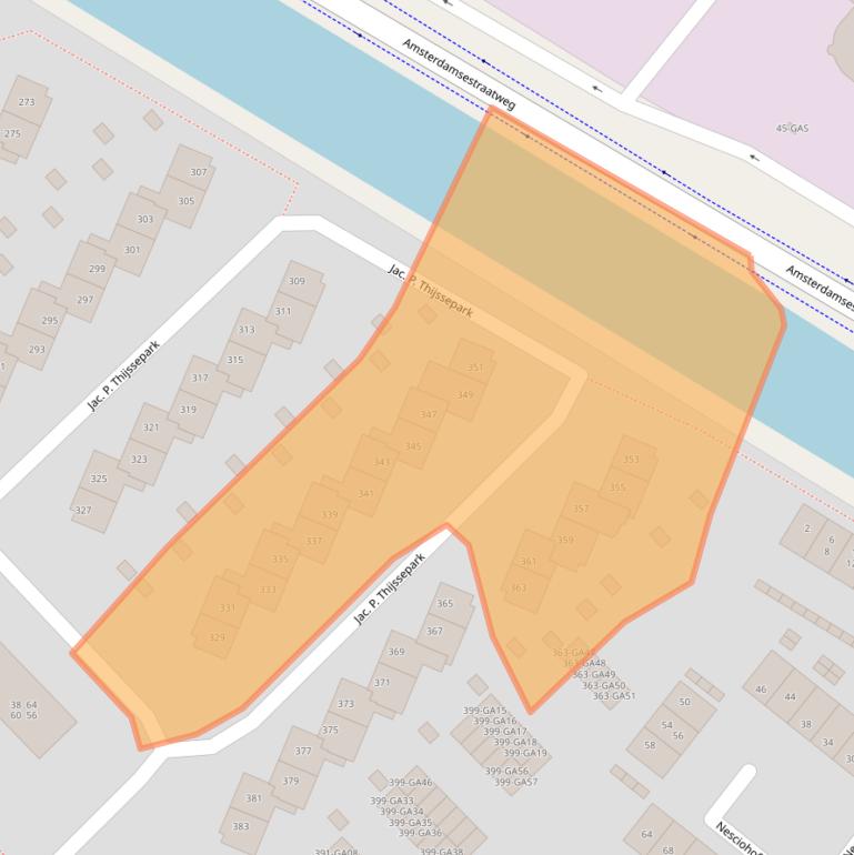 Kaart van postcodegebied 1411XT.