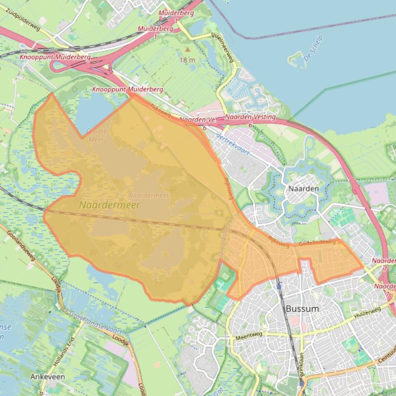 Kaart van postcodegebied 1412.