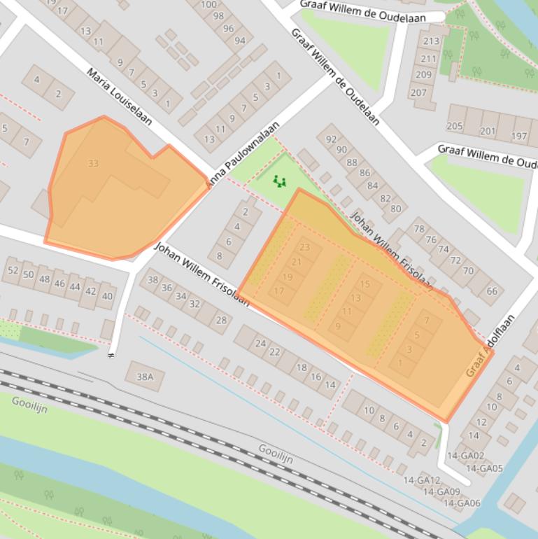 Kaart van postcodegebied 1412AG.