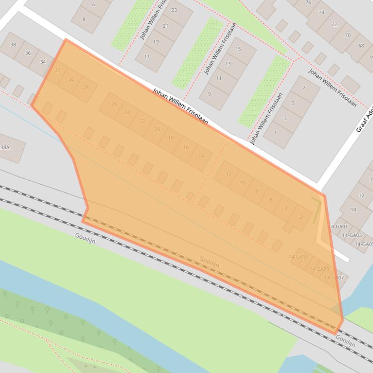 Kaart van postcodegebied 1412AH.