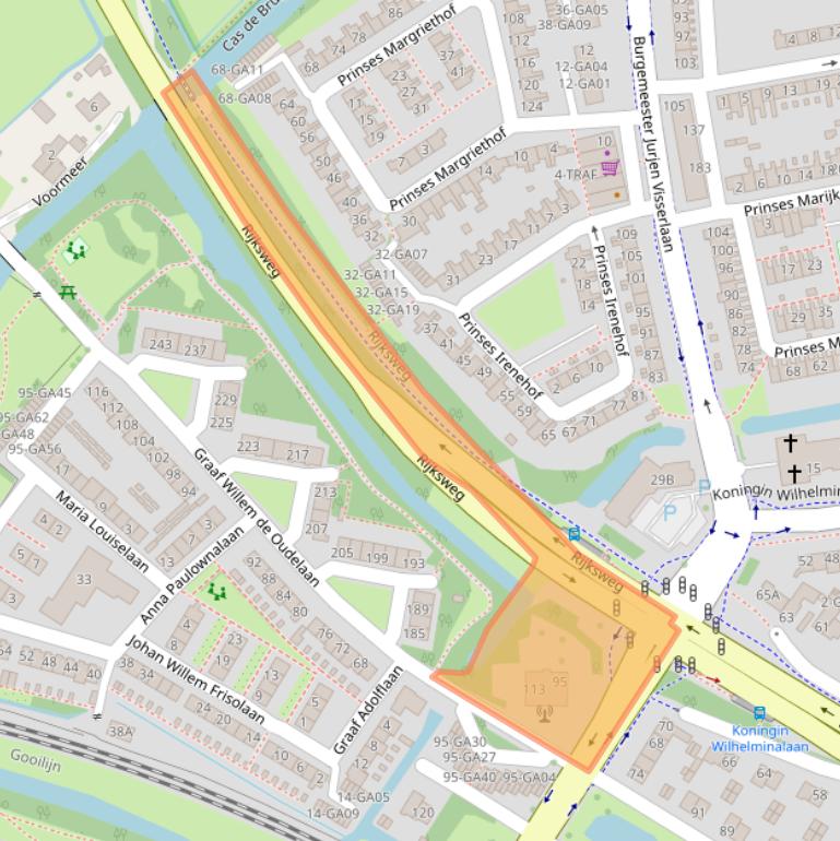 Kaart van postcodegebied 1412AR.