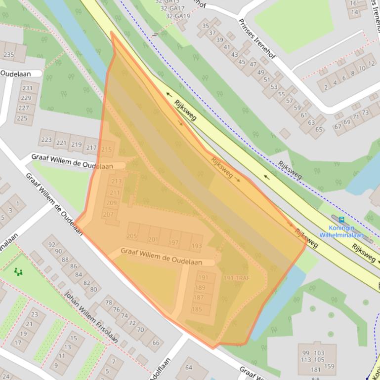 Kaart van postcodegebied 1412AS.