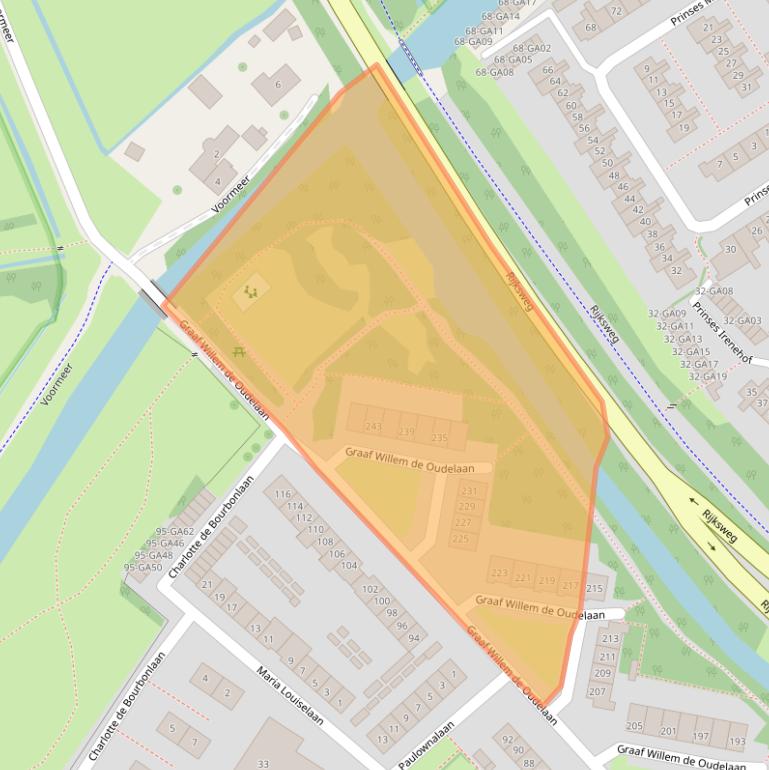 Kaart van postcodegebied 1412AT.