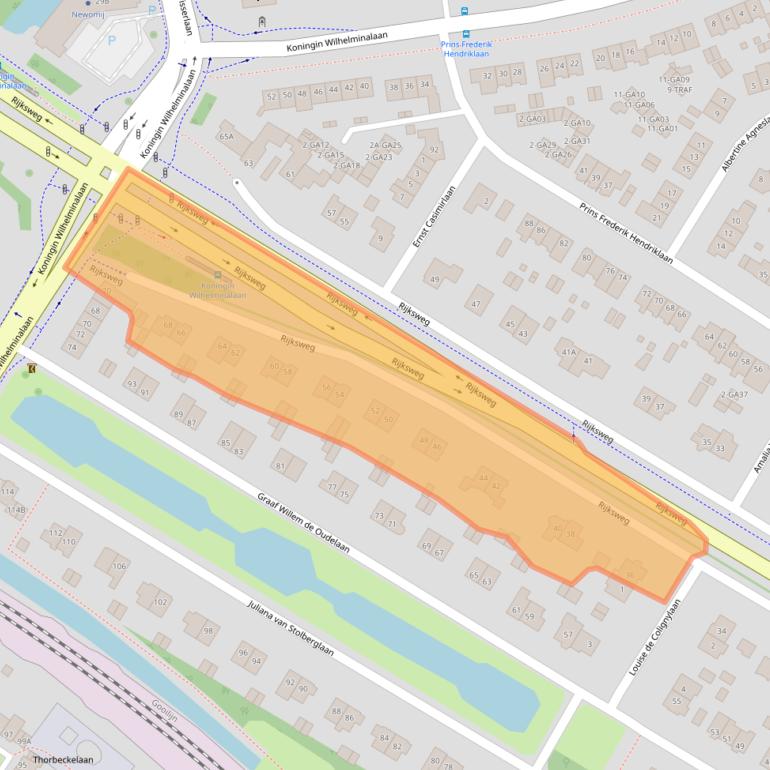 Kaart van postcodegebied 1412BB.