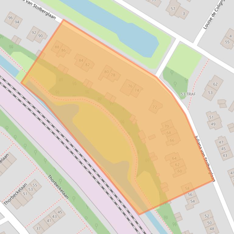 Kaart van postcodegebied 1412BJ.