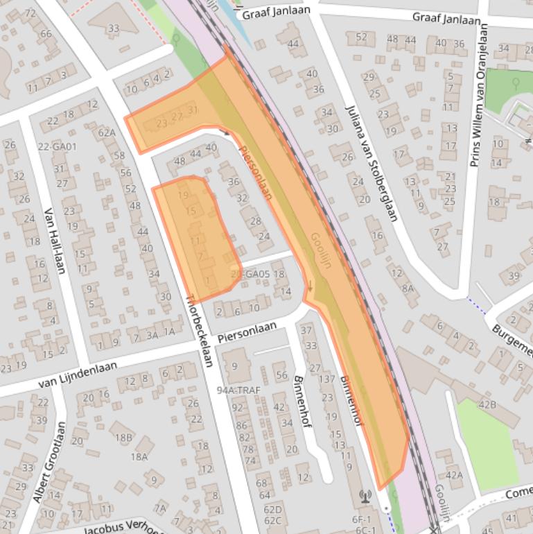 Kaart van postcodegebied 1412BL.