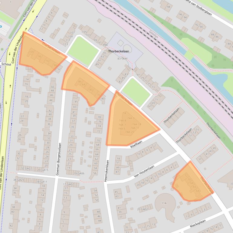 Kaart van postcodegebied 1412BS.