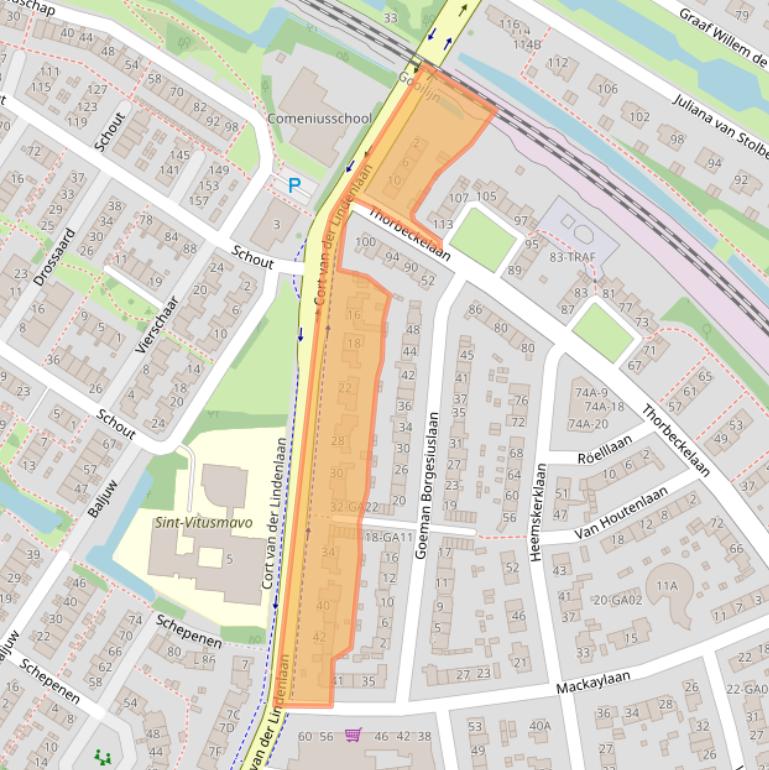 Kaart van postcodegebied 1412BZ.