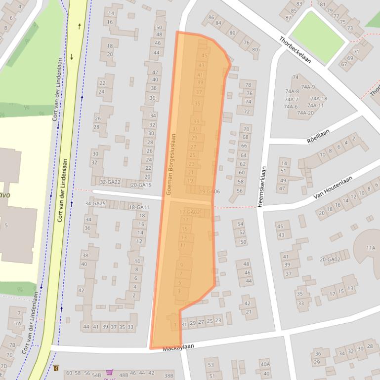 Kaart van postcodegebied 1412CC.