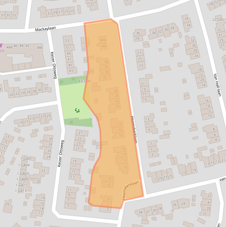 Kaart van postcodegebied 1412CJ.