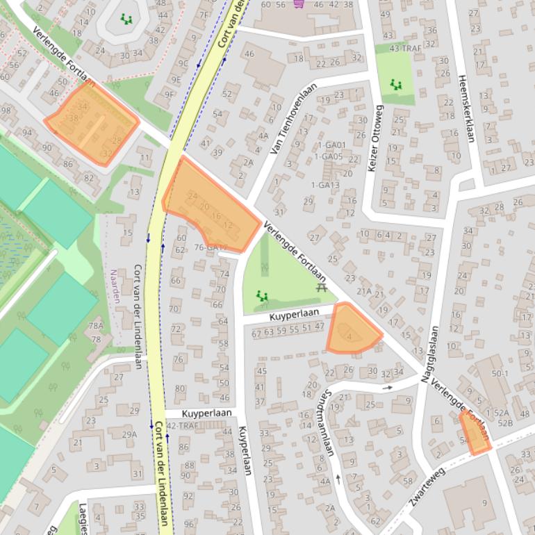 Kaart van postcodegebied 1412CX.