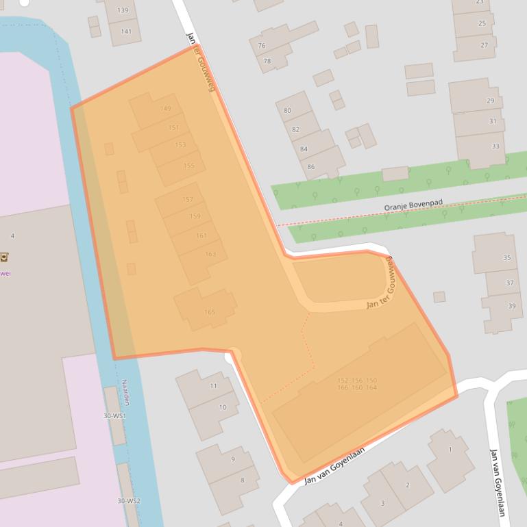 Kaart van postcodegebied 1412DA.