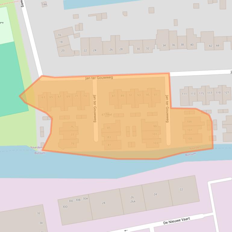 Kaart van postcodegebied 1412DB.