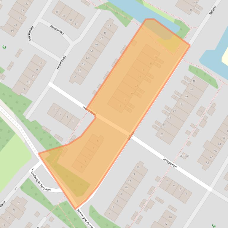 Kaart van postcodegebied 1412DJ.