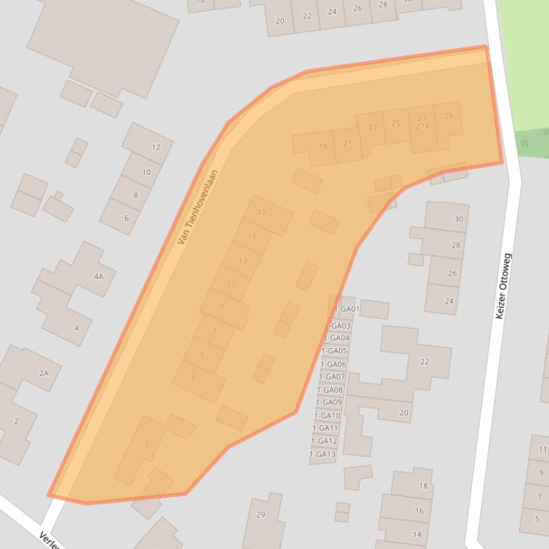 Kaart van postcodegebied 1412EB.