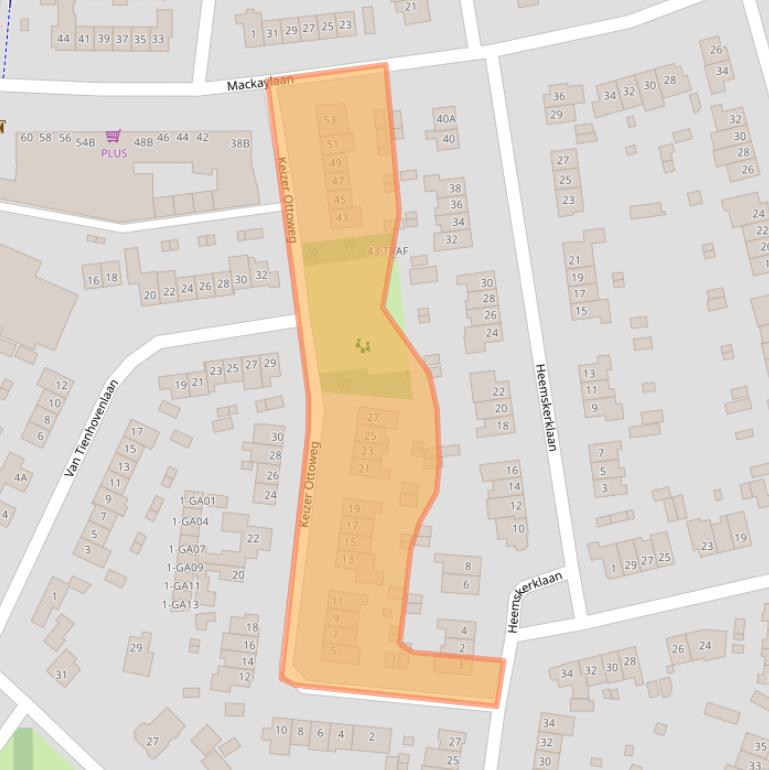 Kaart van postcodegebied 1412ED.