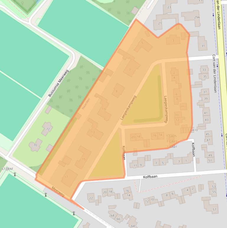 Kaart van postcodegebied 1412ER.