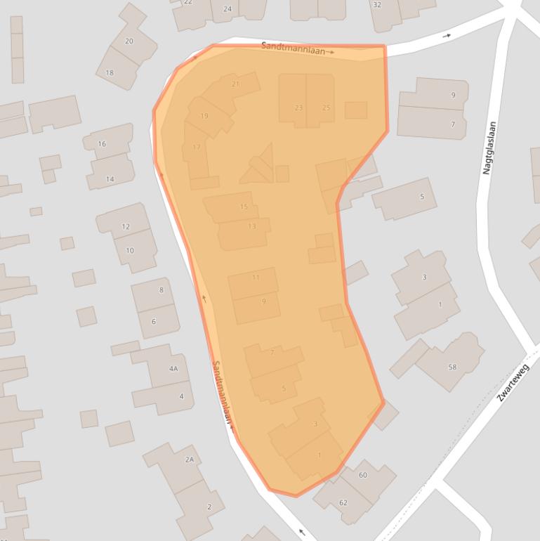 Kaart van postcodegebied 1412GB.
