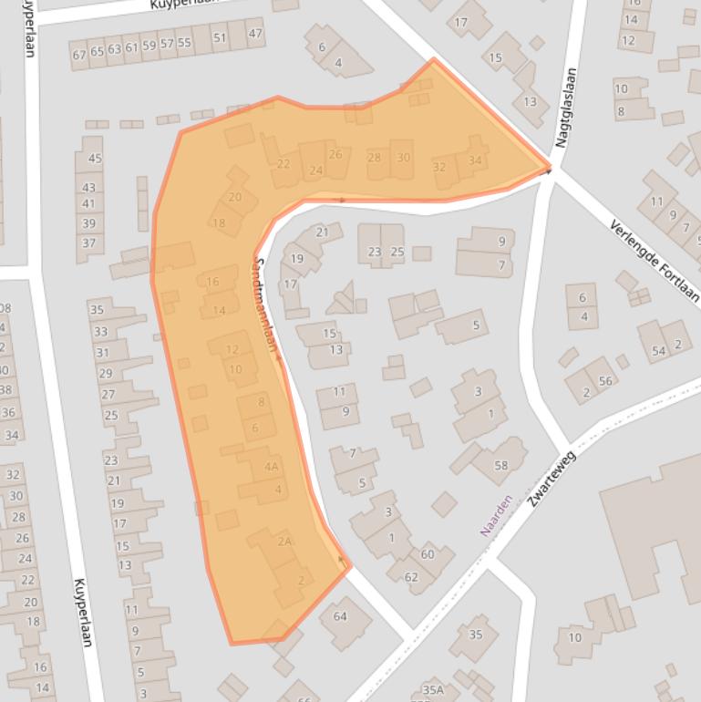 Kaart van postcodegebied 1412GC.