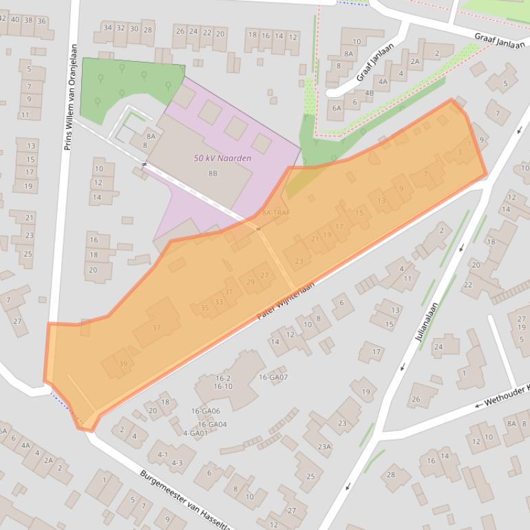Kaart van postcodegebied 1412GL.