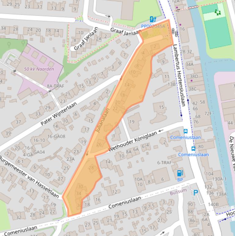 Kaart van postcodegebied 1412GS.