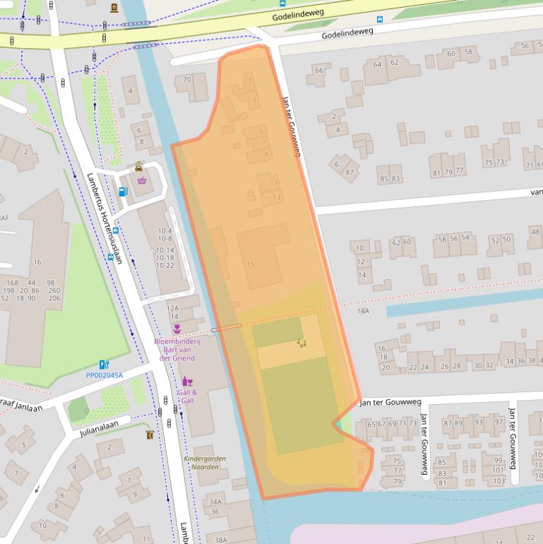 Kaart van postcodegebied 1412HA.