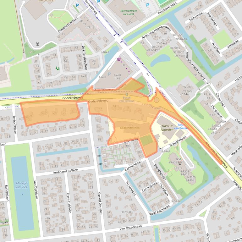 Kaart van postcodegebied 1412HD.