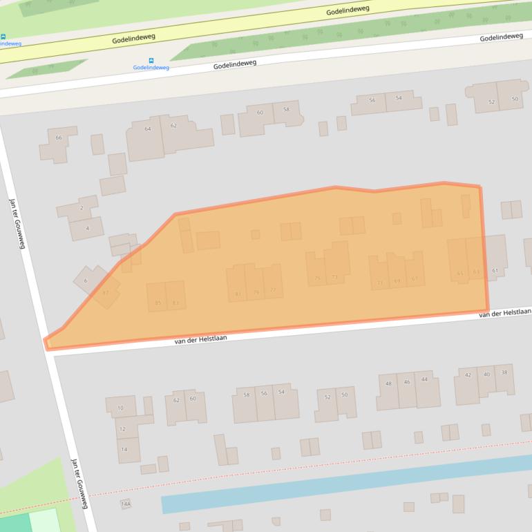 Kaart van postcodegebied 1412HJ.