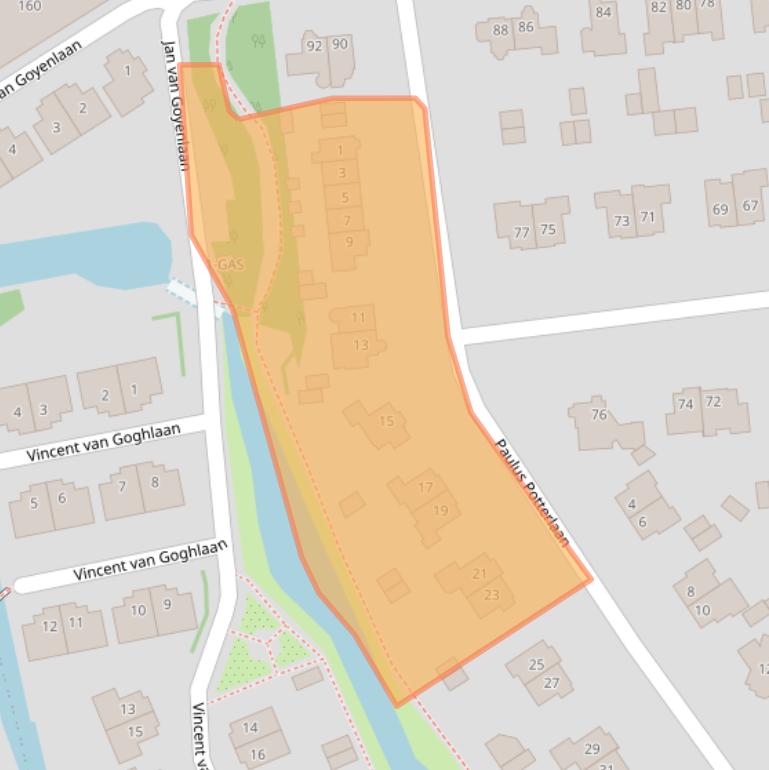 Kaart van postcodegebied 1412HV.