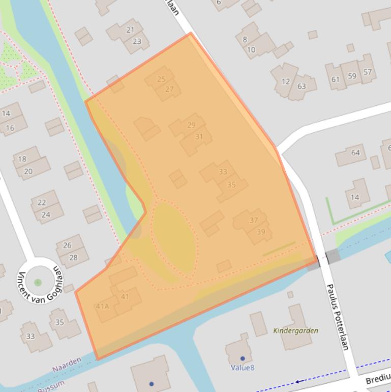 Kaart van postcodegebied 1412HW.