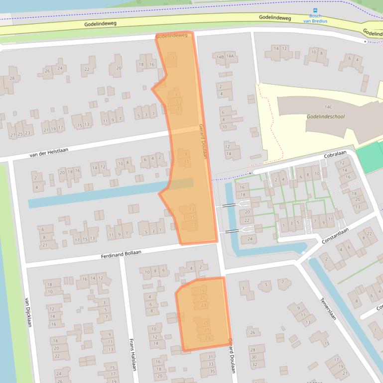Kaart van postcodegebied 1412HZ.