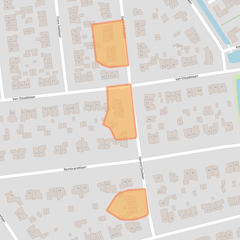 Kaart van postcodegebied 1412JA.