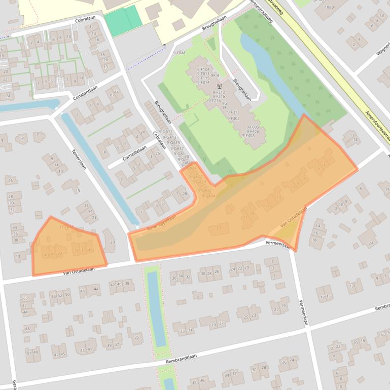 Kaart van postcodegebied 1412JG.